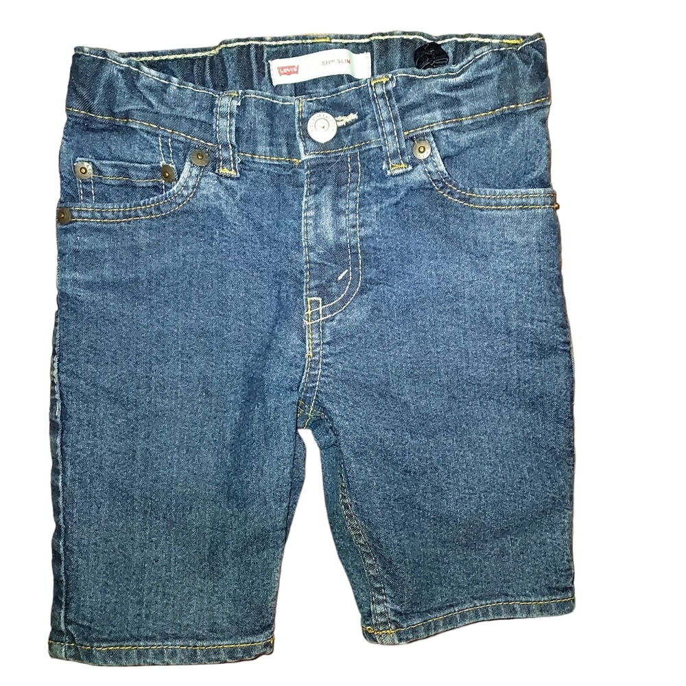 LEVI'S 511 NWOT SLIM Toddler Boys Blue Denim Shorts Size 5 Reg (4-5 yr old)
